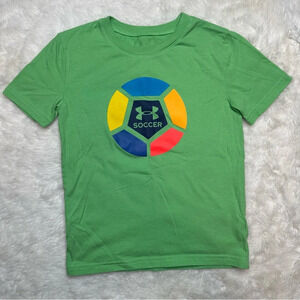 Under Armour T-Shirt Soccer Ball Graphic Green Size 6